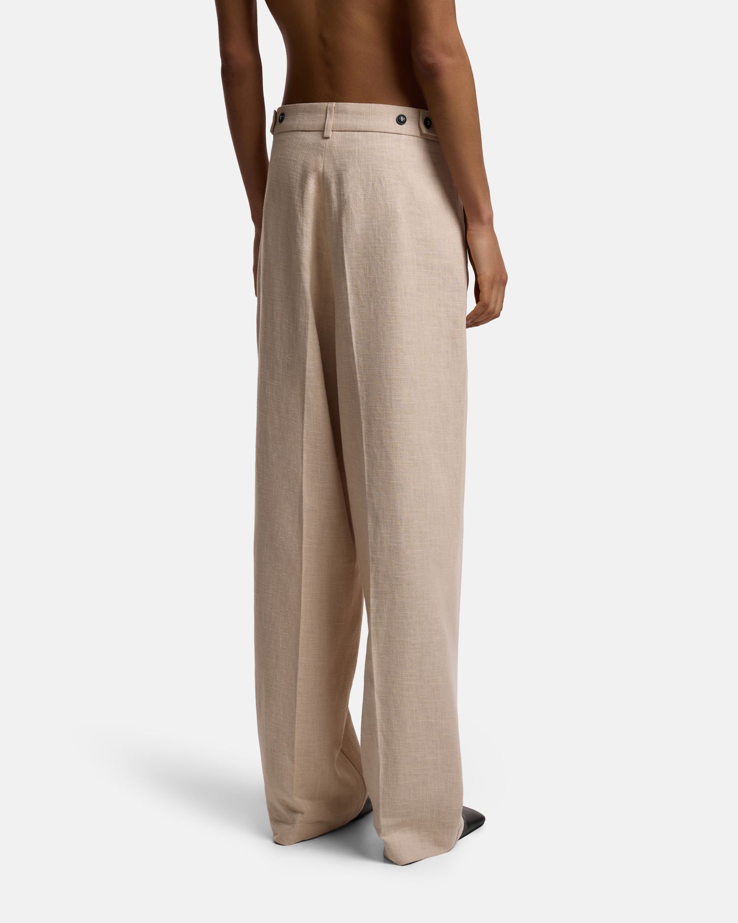 БРЮКИ С РЕГУЛИРОВКОЙ ИЗО ЛЬНА