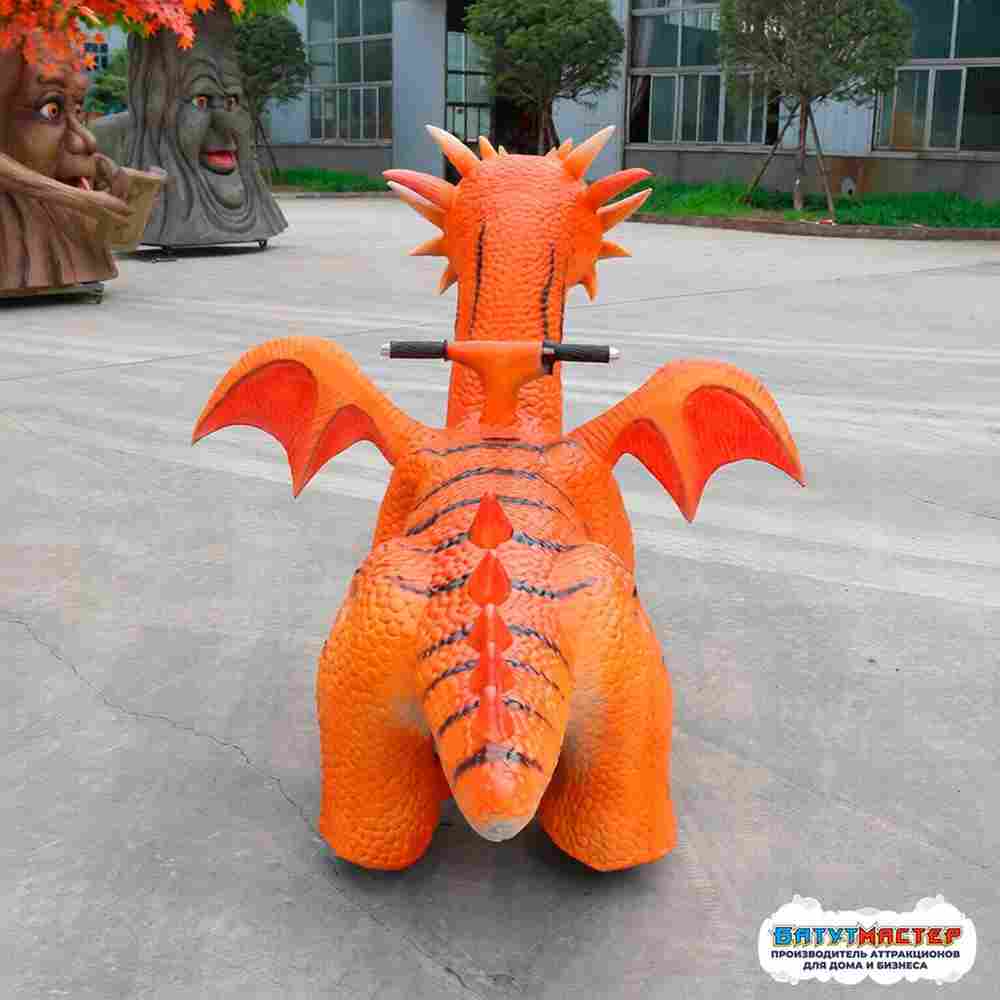 Парковый электромобиль «Дракончик» детский, 1 место, на батареях для проката