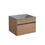 Тумба под раковину Vincea Chiara 600 подвесная, 1 выкатной ящик soft-close, N.Oak