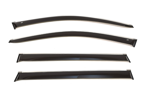 Дефлекторы боковых окон Cobra Tuning на Jeep Cherokee (KL) 2013 хромированный молдинг арт.J11013CR