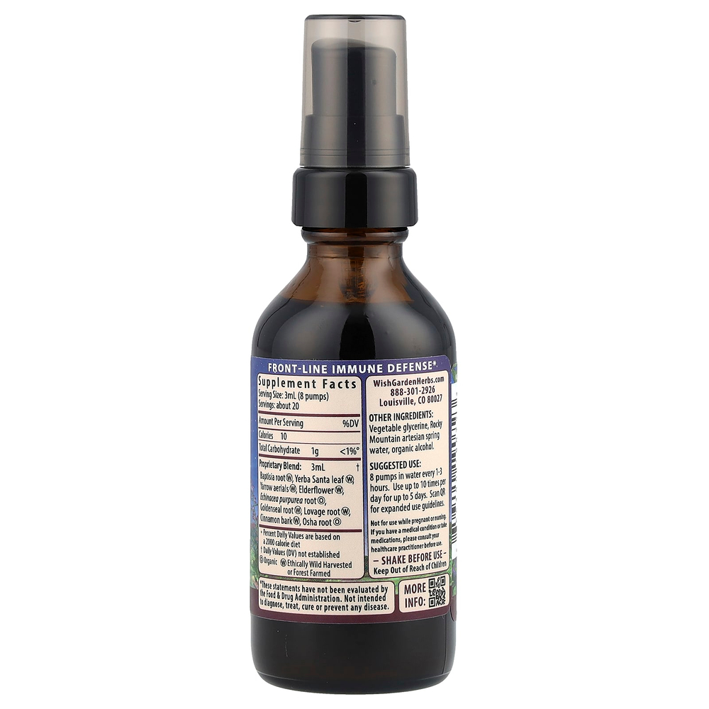 WishGarden Herbs, Kick-Ass ™ Immune, активатор, 59 мл (2 жидк. унц.)