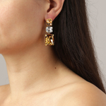 Серьги Dyrberg Kern ESMARA SG GOLDEN / CRYSTAL 460013