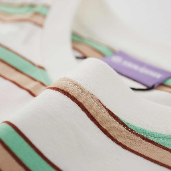 Футболка Nineties Бело-Зелено-Коричневая - фото 11