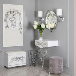 Банкетка Шарман silver-rose Серебро