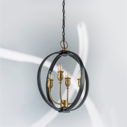 731247 Люстра CERO 4х40W E14 ЧЕРНЫЙ/ЗОЛОТО