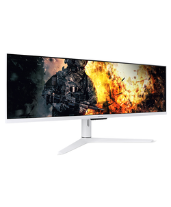 Монитор 43,8'' AOPEN 43XV1CPwmiiphx 32:9, IPS, 3840x1080, 1ms, 350, 400cd, 120Hz, 2xHDMI(2.0, 1.4) + 1xDP(1.2) + Audio out, Speakers 2Wx2, White, H.Adj. 95 (by ACER)