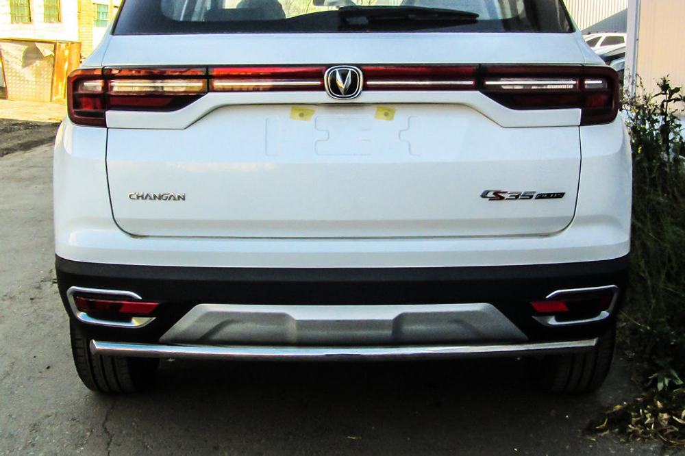 Защита заднего бампера (нержавейка) Changan CS35Plus (2018-2023) d42
