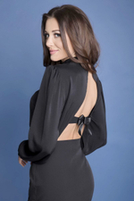 Черный бант на 2 крючка для сокрытия застёжки бюстгальтера (Цвет: черный)