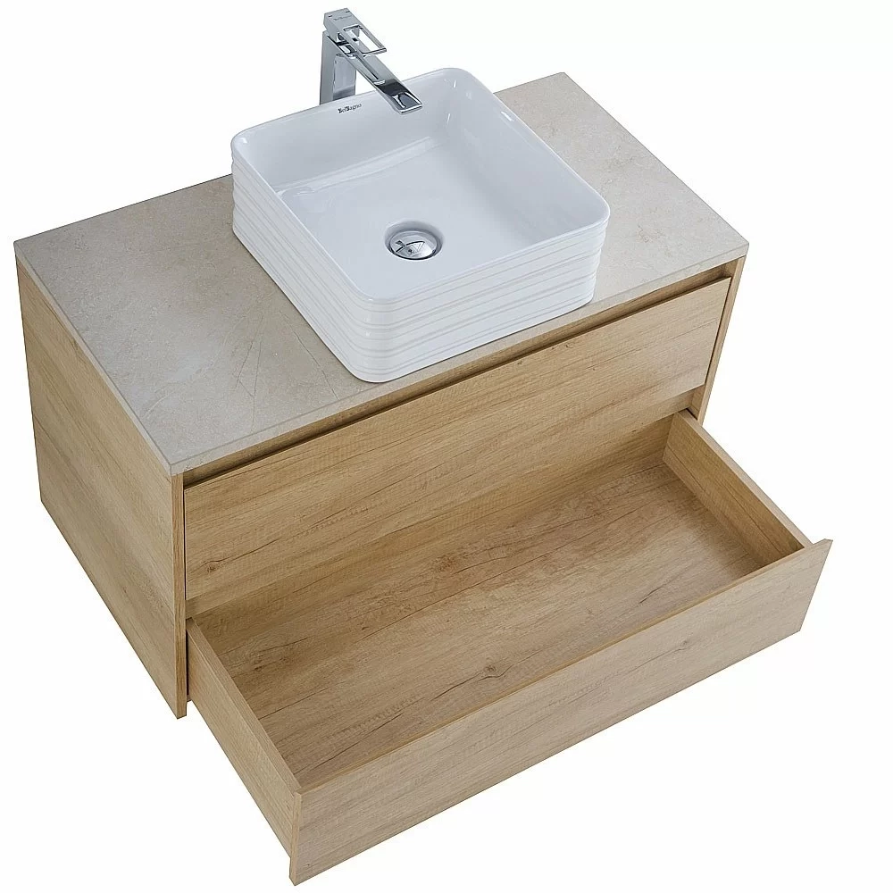 Тумба с раковиной и столешницей BelBagno KRAFT 90 Rovere Nebrasca Nature