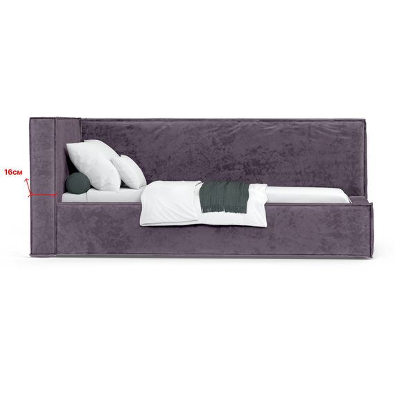 Кровать Bever ЛЕВАЯ 140 с подъемным механизмом - Nebby 219