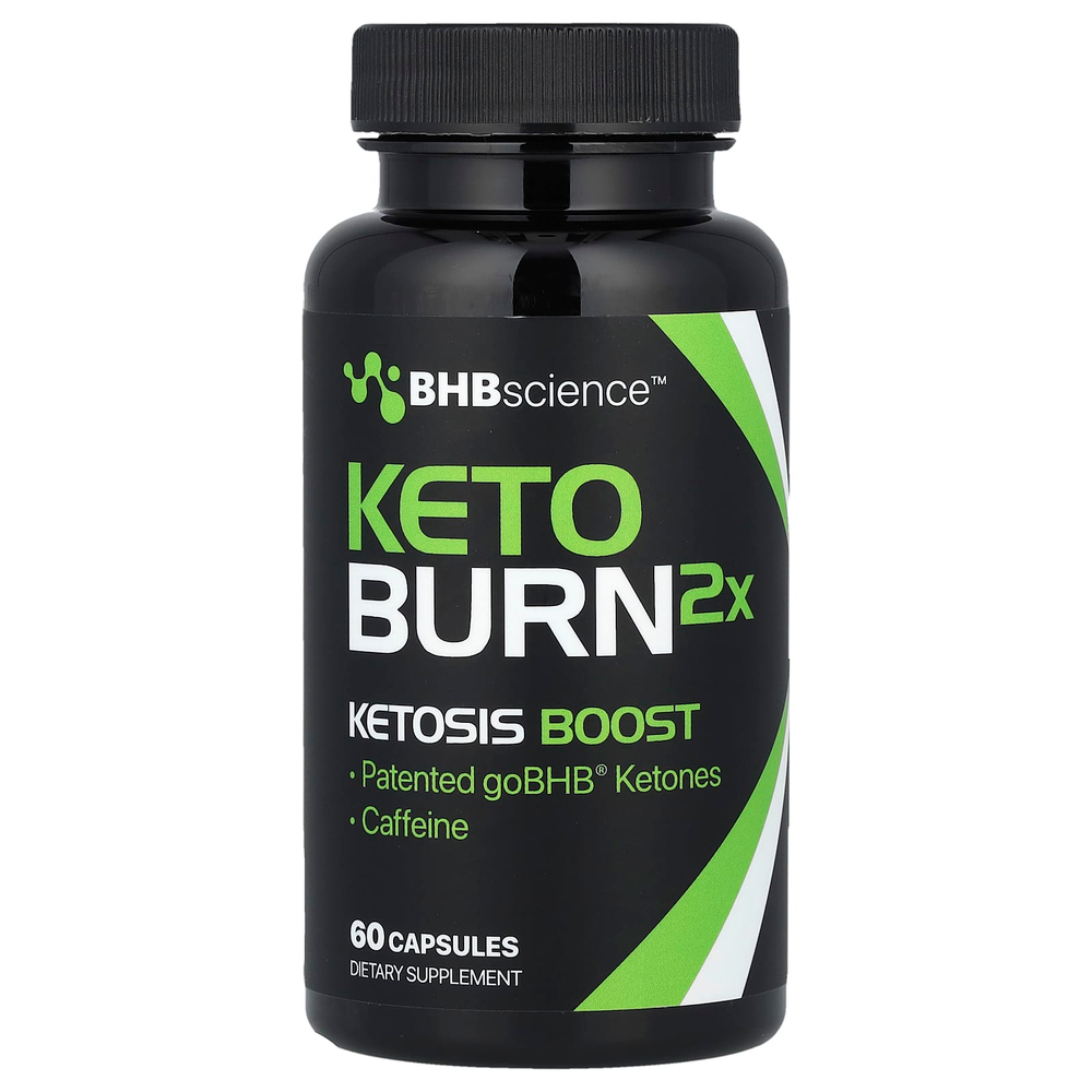 Real Ketones, BHBscience ™, Keto Burn2X, 60 капсул