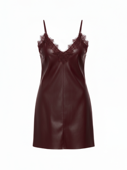 Платье экокожа