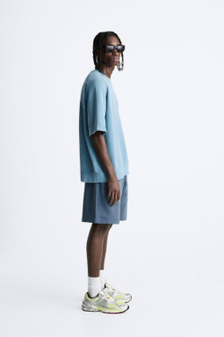 ZARA ШОРТЫ ДЖОГГЕРЫ, ГОЛУБОЙ