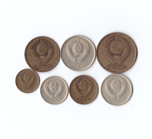 Набор монет (7 шт) 1978г. 1,2,3,5,10,15,20копеек XF