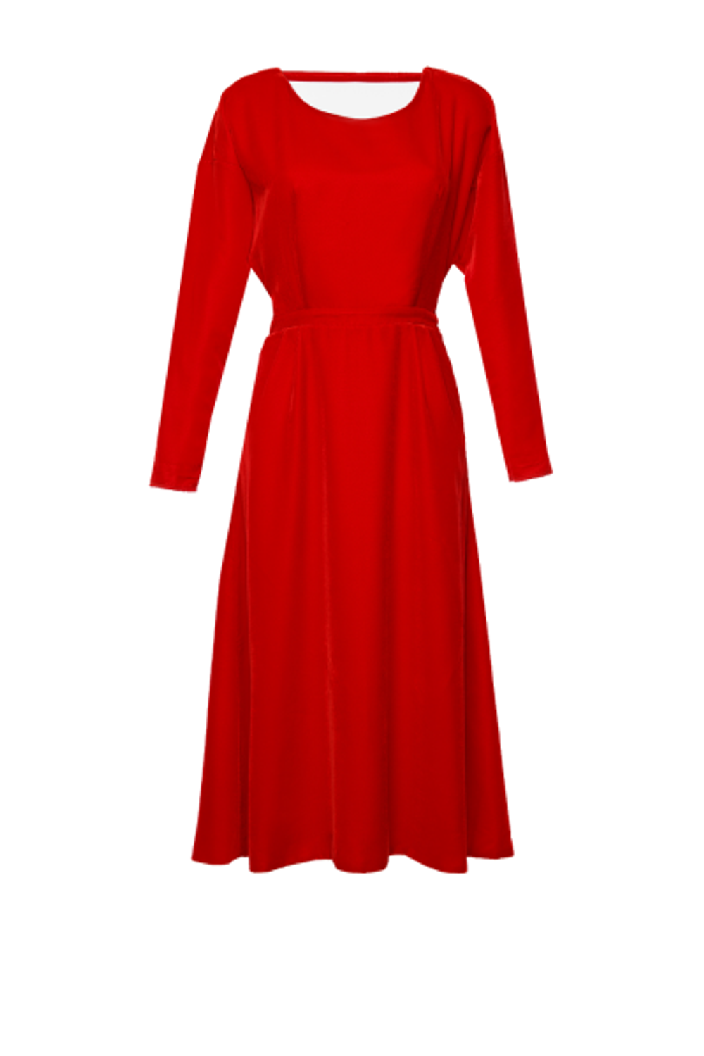 Бархатное платье с юбкой трапеция 36-18FW