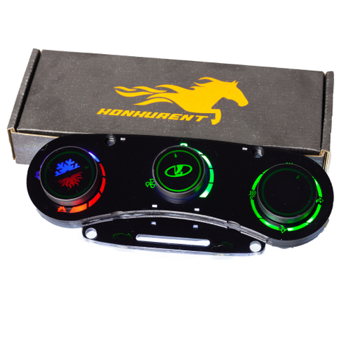 Ручки управления блоком отопителя для лада гранта с ЗЕЛЕНОЙ подсветкой v2