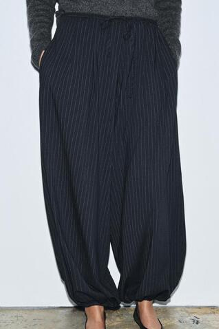 ZARA БРЮКИ-БАГГИ В ПОЛОСКУ — ZW COLLECTION, В ПОЛОСКУ