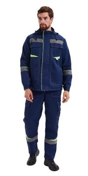 Костюм "Грань" (куртка с капюшоном+п/к) цв. синий