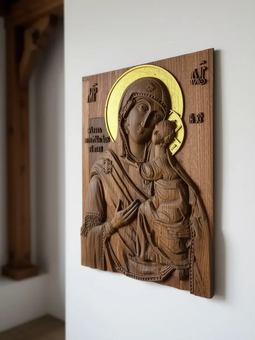 Освященная Чудотворная икона Толгской Божией Матери из дуба