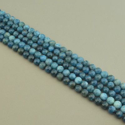 Нитка Апатит,Ларимар 38 см. 10,5 мм. (Без замка)