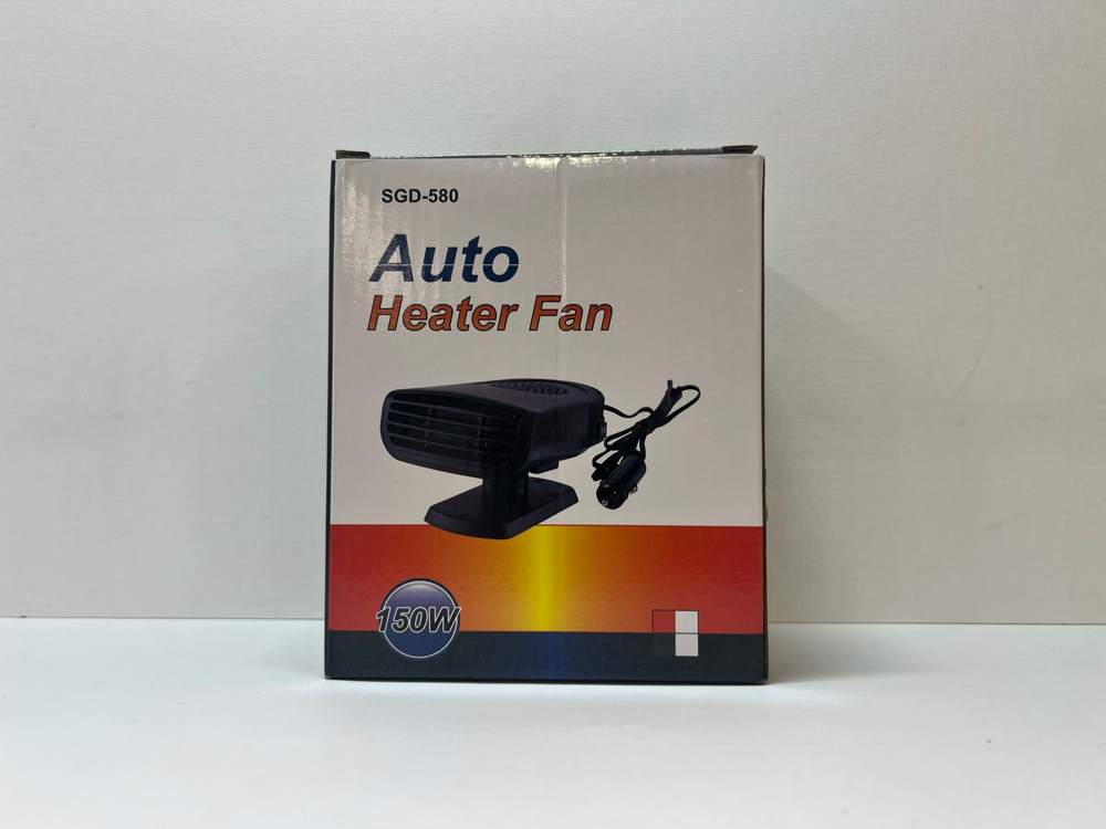 SGD580 / Автомобильный обогреватель лобового стекла салона, 150 Вт, 12V, кабель 1.4 м, от прикуривателя, минипечка (1 шт)