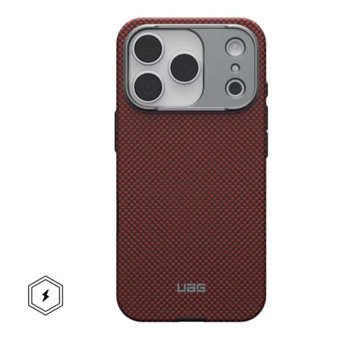 Чехол Uag Fibr Armr Kevlar Case для iPhone 17 Pro, Оранжевый/Угольный | Solar Flare/Charcoal
