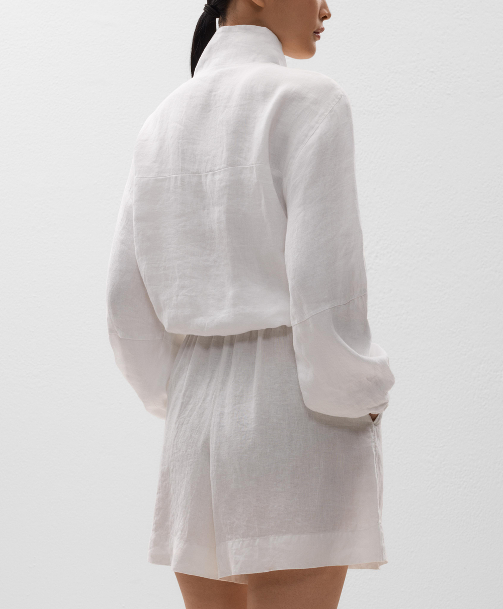 Oysho Шорты-бермуды из 100% льна, белый