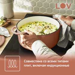 Кастрюля с крышкой Tefal LOV 25 см E2600404