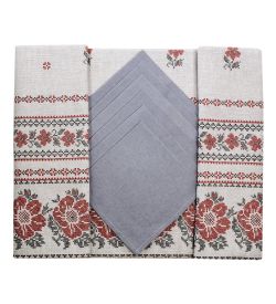 ТК-542 Скатерть с салфетками (рогожка)
