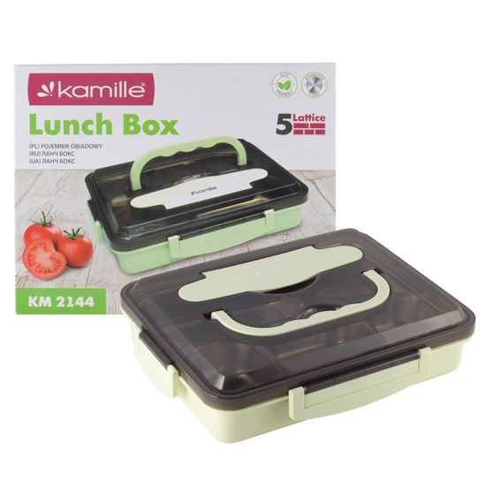 Ланч бокс 1000 мл. Kamille KM 2144 пластик, нержавеющая сталь