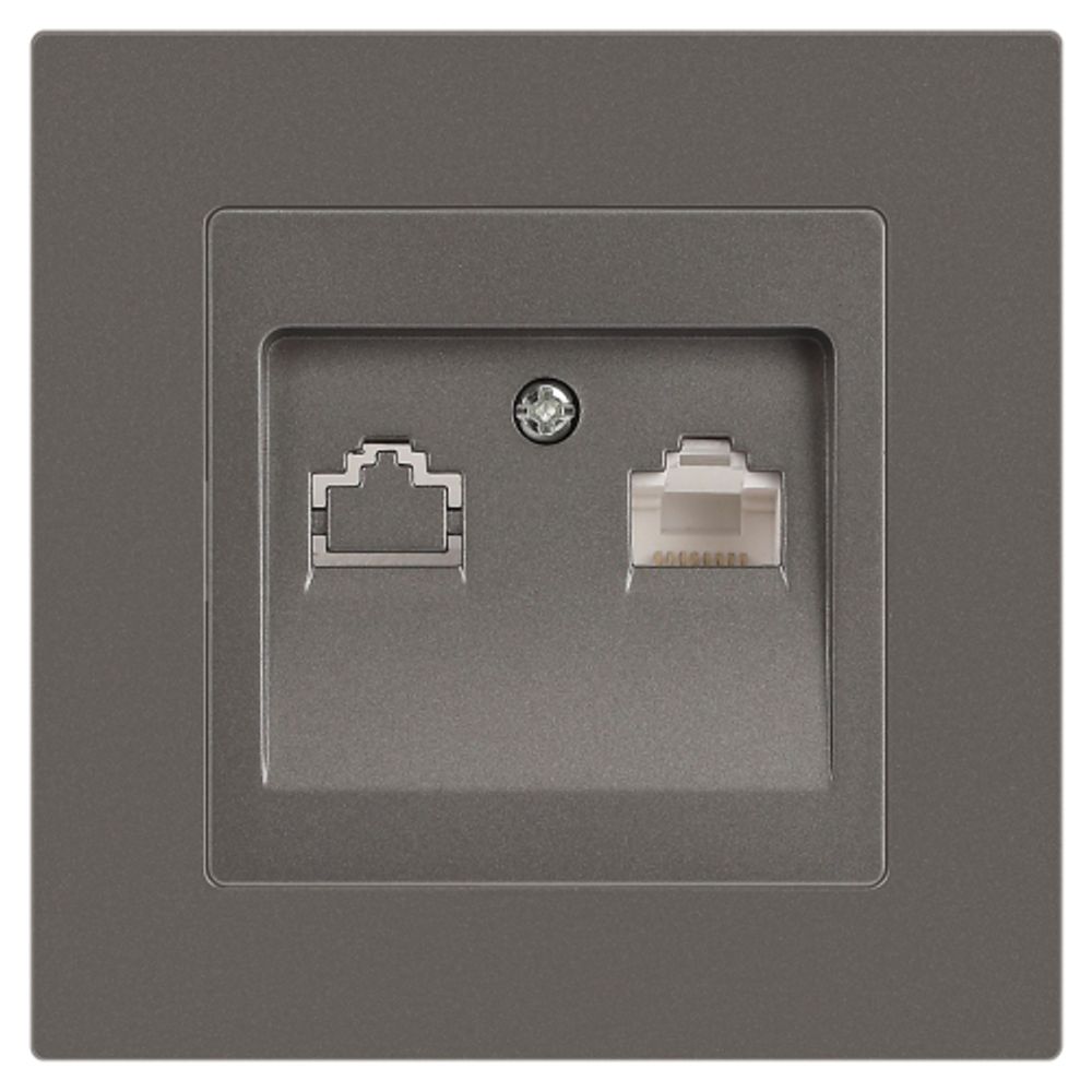 Розетка Intro Accent 6-303-09 информационная RJ45 IP20 СУ титан