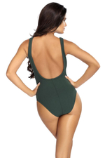 Совместный купальник с застежкой-молнией (Размер: 75/38) (Цвет: хаки)