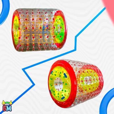 Аттракцион Водный роллер (Гидророллер) «Красно-зелёный» ПВХ, 2.2*2*2 м