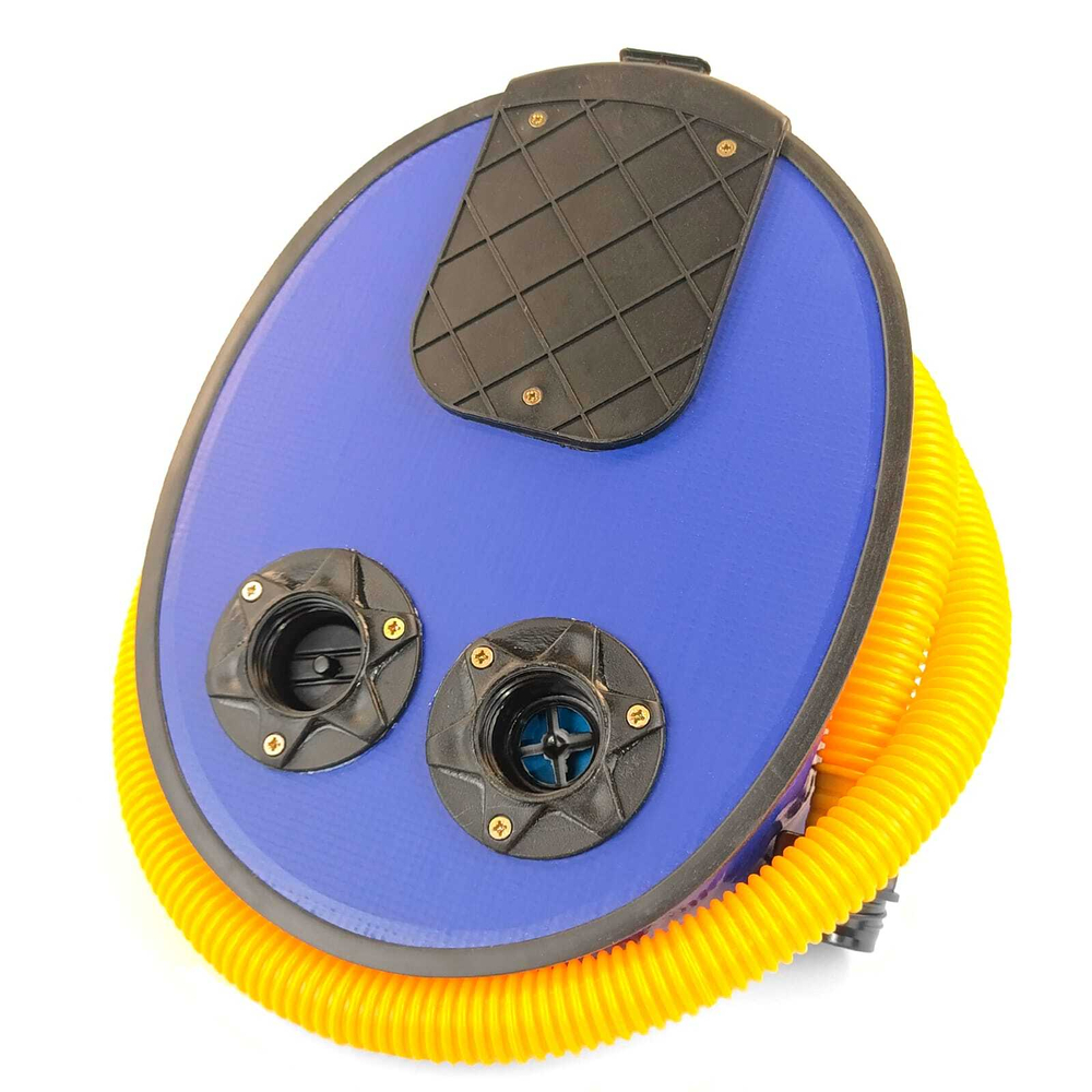 Насос ножной ПВХ Премьер 7л (дерево), желтый шланг