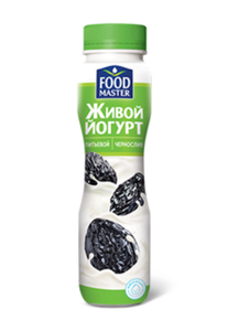 Йогурт питьевой Food Master Живой чернослив 1% 280 г