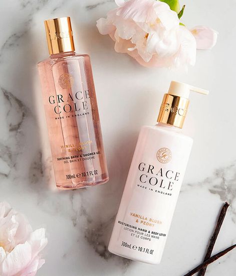 Ваниль и пион, подарочный набор для тела (гель для душа и лосьон для тела), Grace Cole