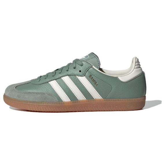 Кроссовки adidas originals SAMBA OG для скейтборда Низкие Зеленые женские