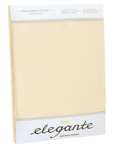 Простыня сатиновая 240x260 Elegante 6800 бежевая