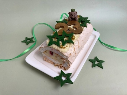 Меренговый рулет "Мишка" (23 февраля)