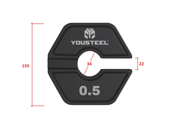 Доп.вес 0.5кг на ручку гири/гантели, пара