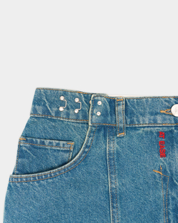 Джинсовая мини юбка женская JEANS MINI SKIRT DARK BLUE