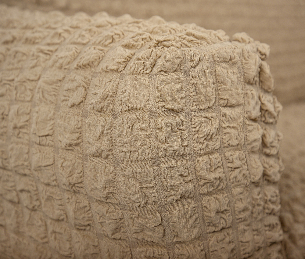 Комплект чехлов на трехместный диван и кресла с оборкой, цвет Какао