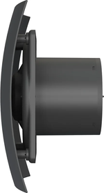 BREEZE 4C Matt black, Вентилятор осевой вытяжной с обратным клапаном D100, декоративный