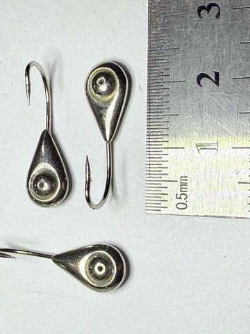 Мормышка Mustad тип 165 цв: серебро-гальваника (1,7гр. d-7,5х13мм)