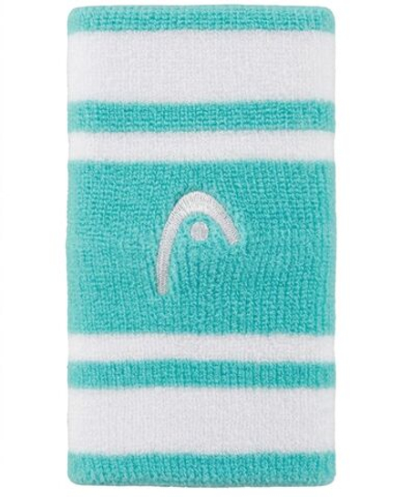 Теннисные напульсники Head Wristbands Striped 5" - tourquoise/white
