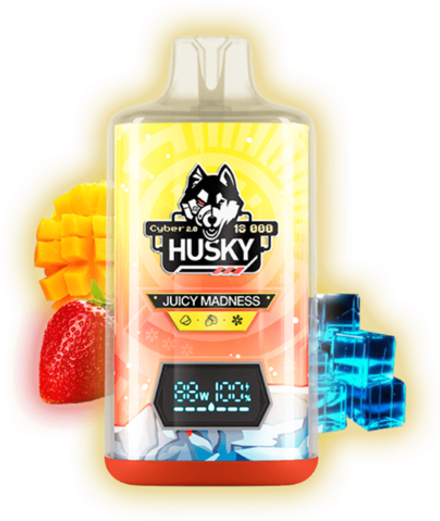 Husky Cyber 2 Juicy madness - холодный манго-клубника 18000 затяжек 20мг Hard (2% Hard)