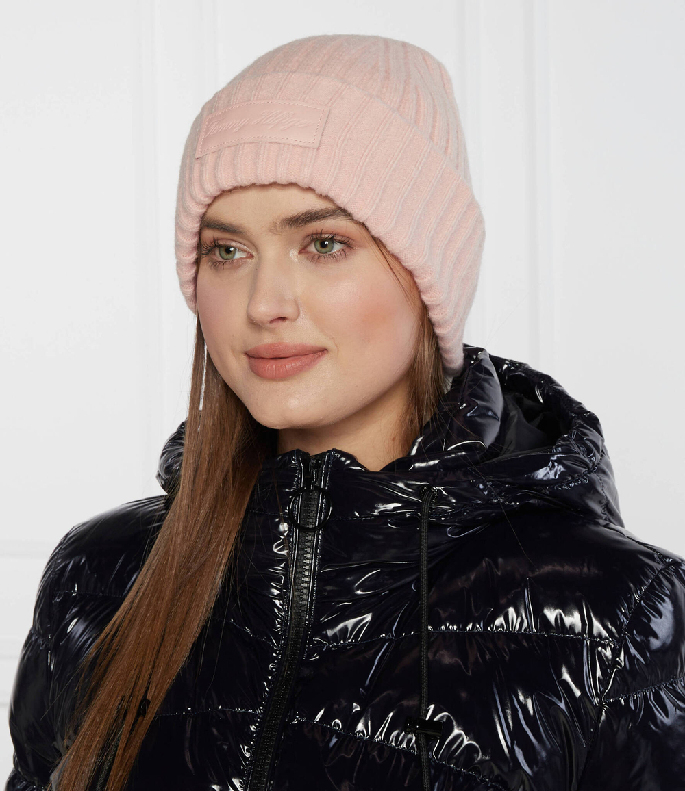 Шапка Tommy Hilfiger - пудро-розовый(AW0AW15325)