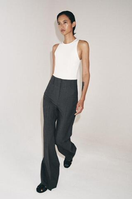 ZARA БОДИ ХАЛТЕР ИЗ ПОЛИАМИДА, ЖЕЛТОВАТО-БЕЛЫЙ