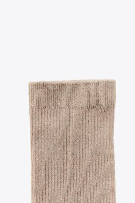 ZARA ТОНКИЕ НОСКИ В РУБЧИК, ПЕСОЧНЫЙ