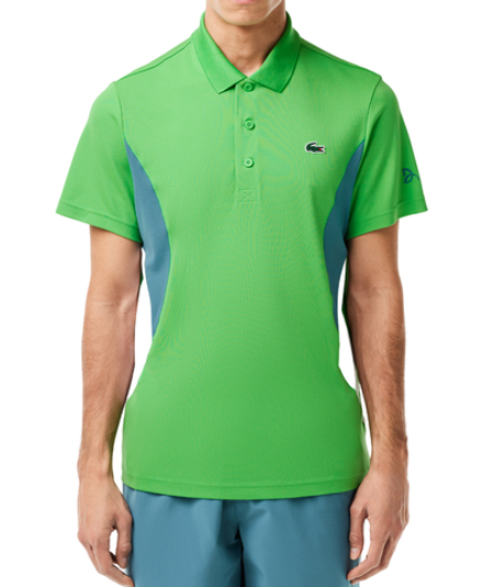 Мужское теннисное поло Lacoste Tennis x Novak Djokovic Ultra-Dry Polo - зеленый